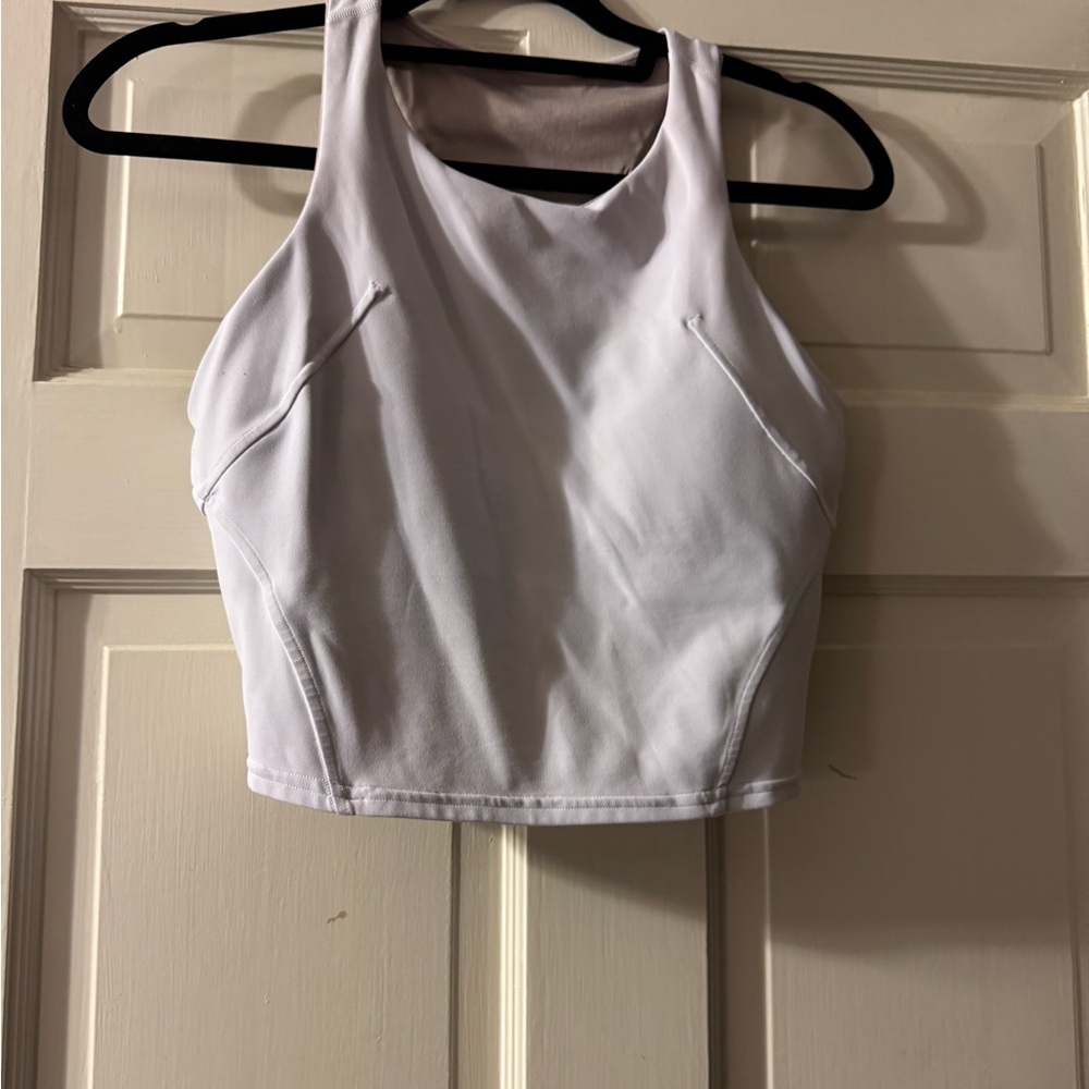 Lululemon White Athletic Crop Top